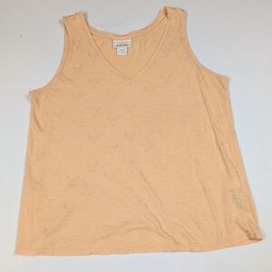 ARIAT Western Apricot V-Neck Prime Tank Top Women's Size Medium
